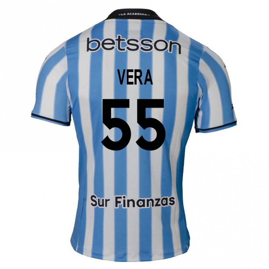 Kids Football Santino Vera #55 Blue White Black Home Jersey 2024/25 T-Shirt Canada