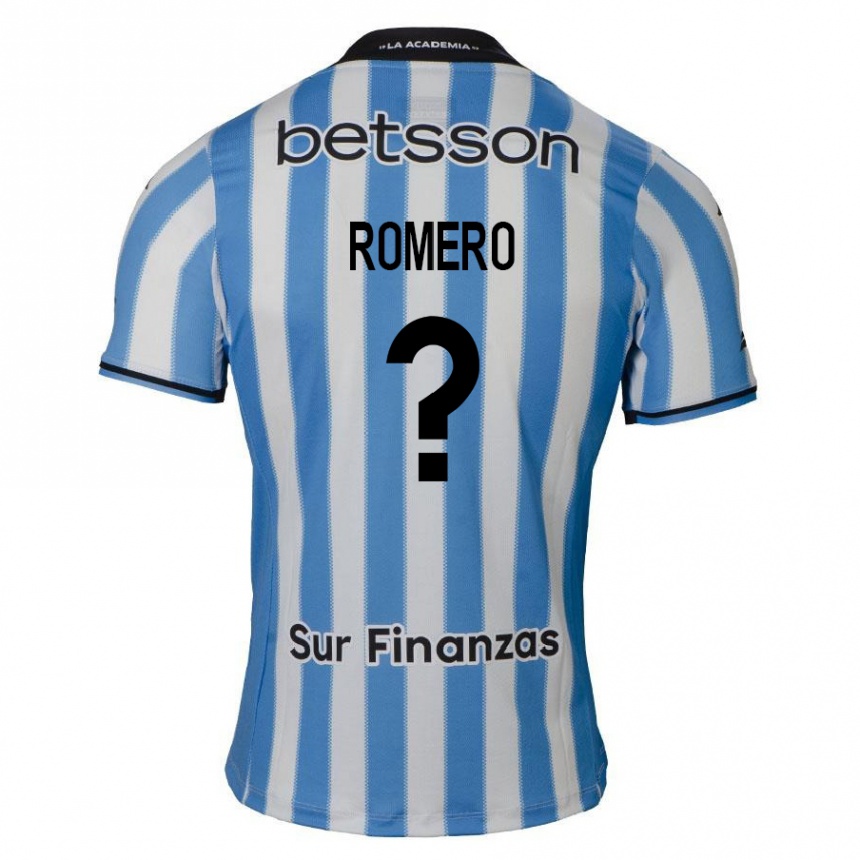 Kids Football Benicio Romero #0 Blue White Black Home Jersey 2024/25 T-Shirt Canada