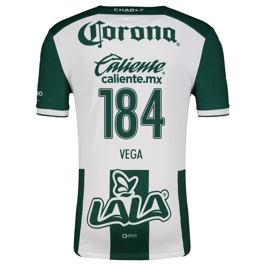 Kids Football Luis Vega #184 Green White Home Jersey 2024/25 T-Shirt Canada