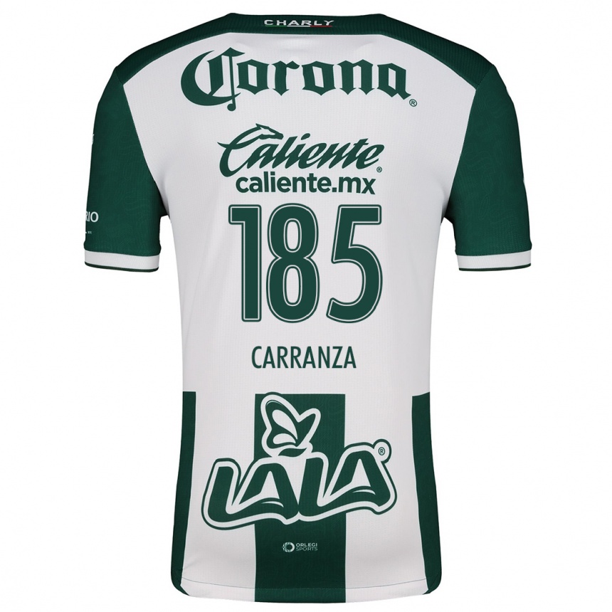 Kids Football Héctor Carranza #185 Green White Home Jersey 2024/25 T-Shirt Canada