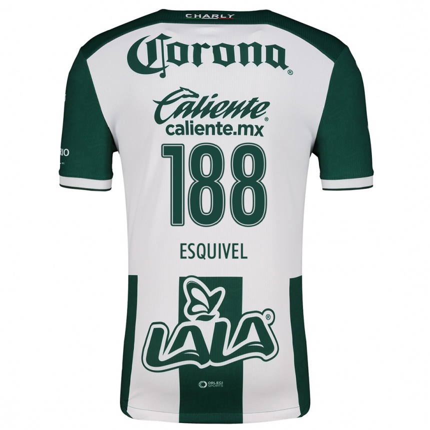 Kids Football Bruno Esquivel #188 Green White Home Jersey 2024/25 T-Shirt Canada