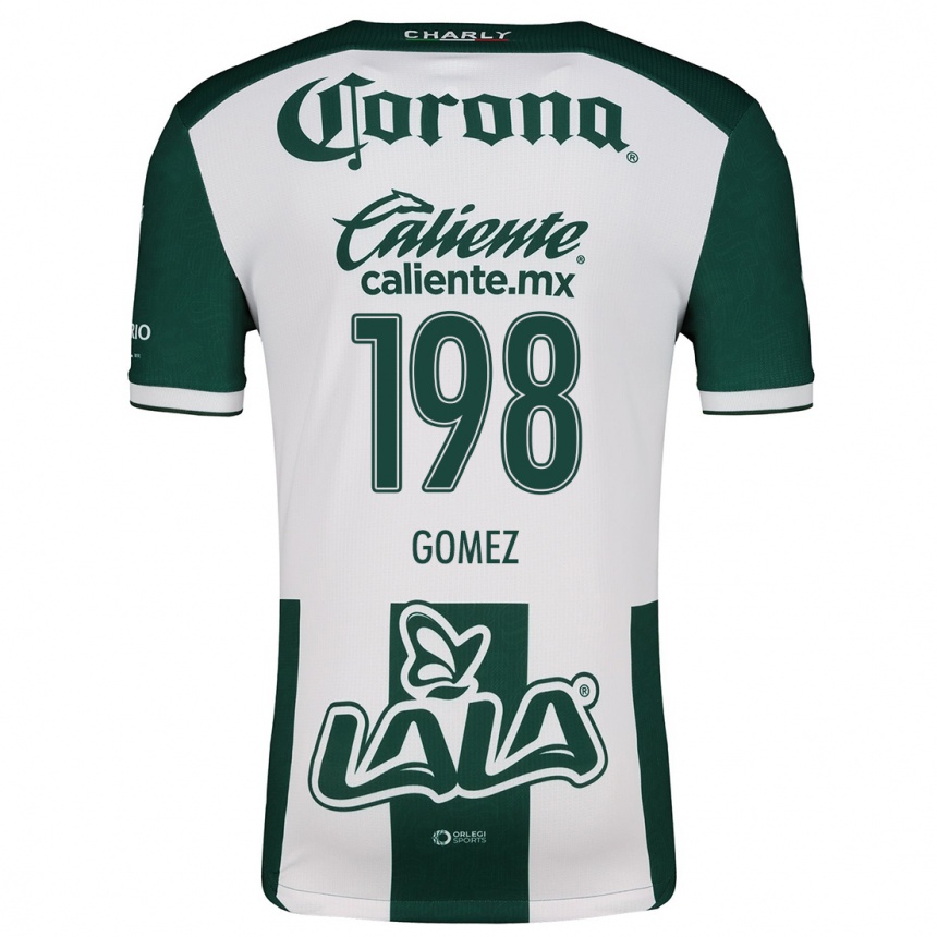 Kids Football Isaác Gómez #198 Green White Home Jersey 2024/25 T-Shirt Canada