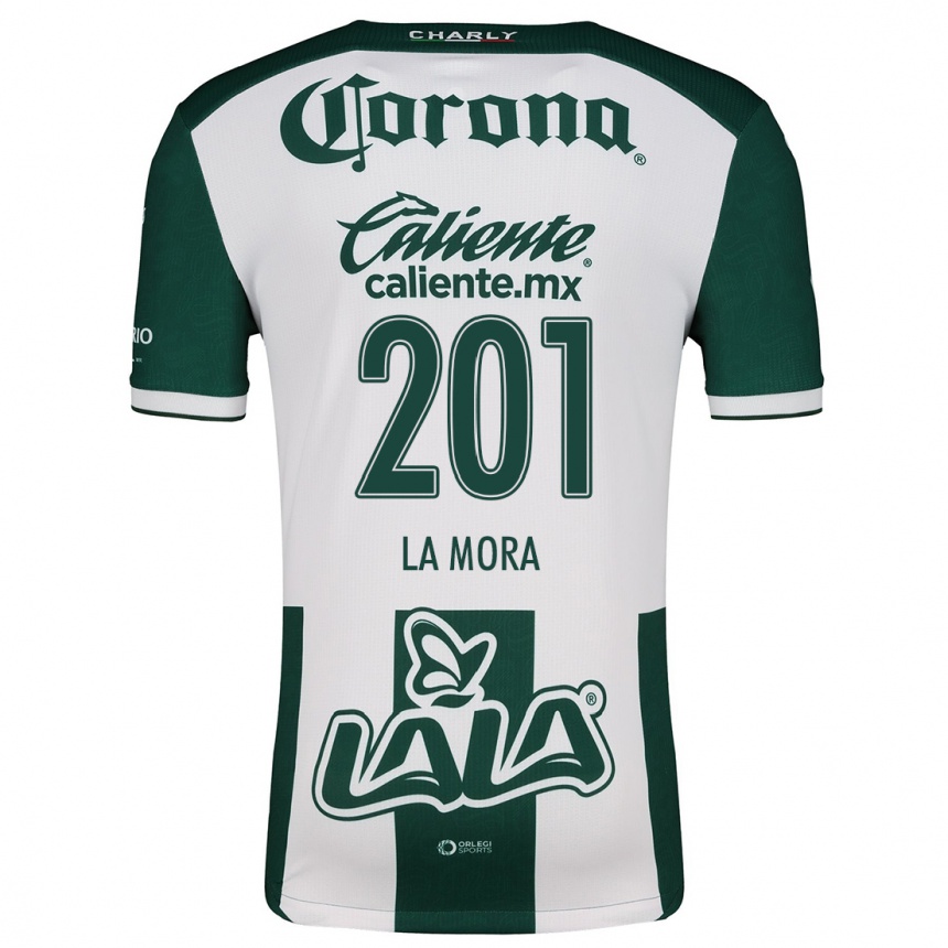 Kids Football Luis De La Mora #201 Green White Home Jersey 2024/25 T-Shirt Canada