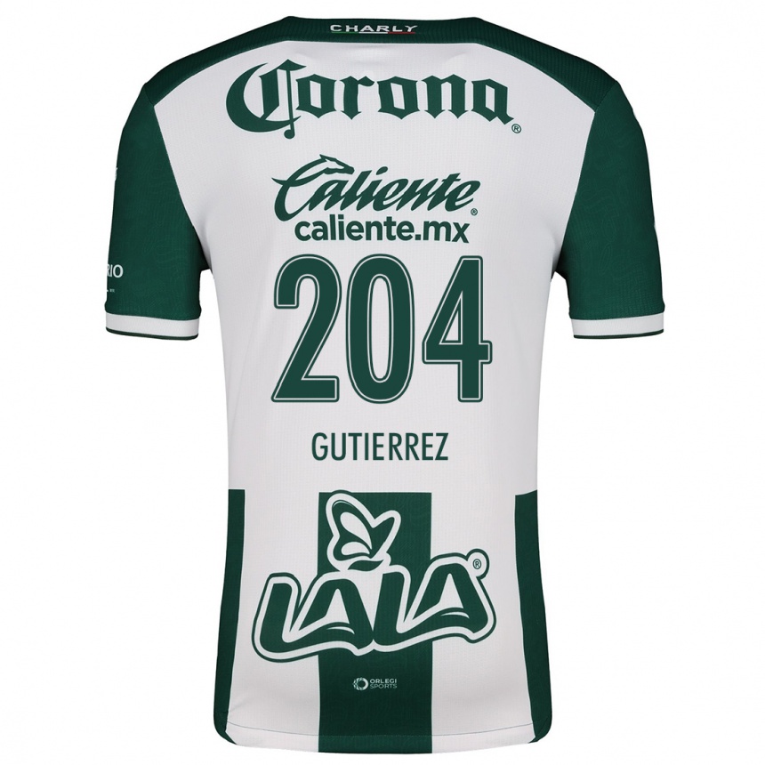 Kids Football Gabriel Gutiérrez #204 Green White Home Jersey 2024/25 T-Shirt Canada