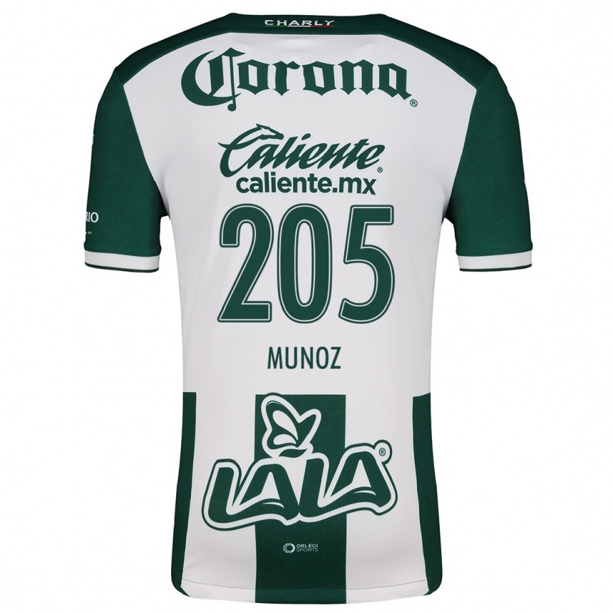 Kids Football Guillermo Muñoz #205 Green White Home Jersey 2024/25 T-Shirt Canada