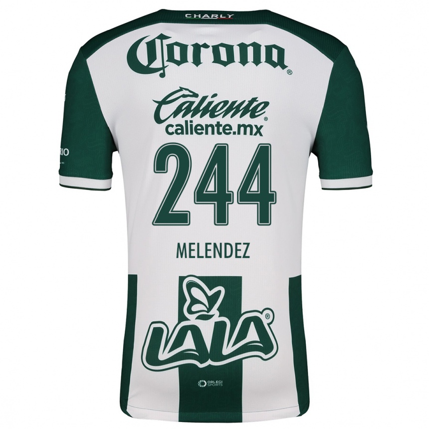 Kids Football Carlos Meléndez #244 Green White Home Jersey 2024/25 T-Shirt Canada