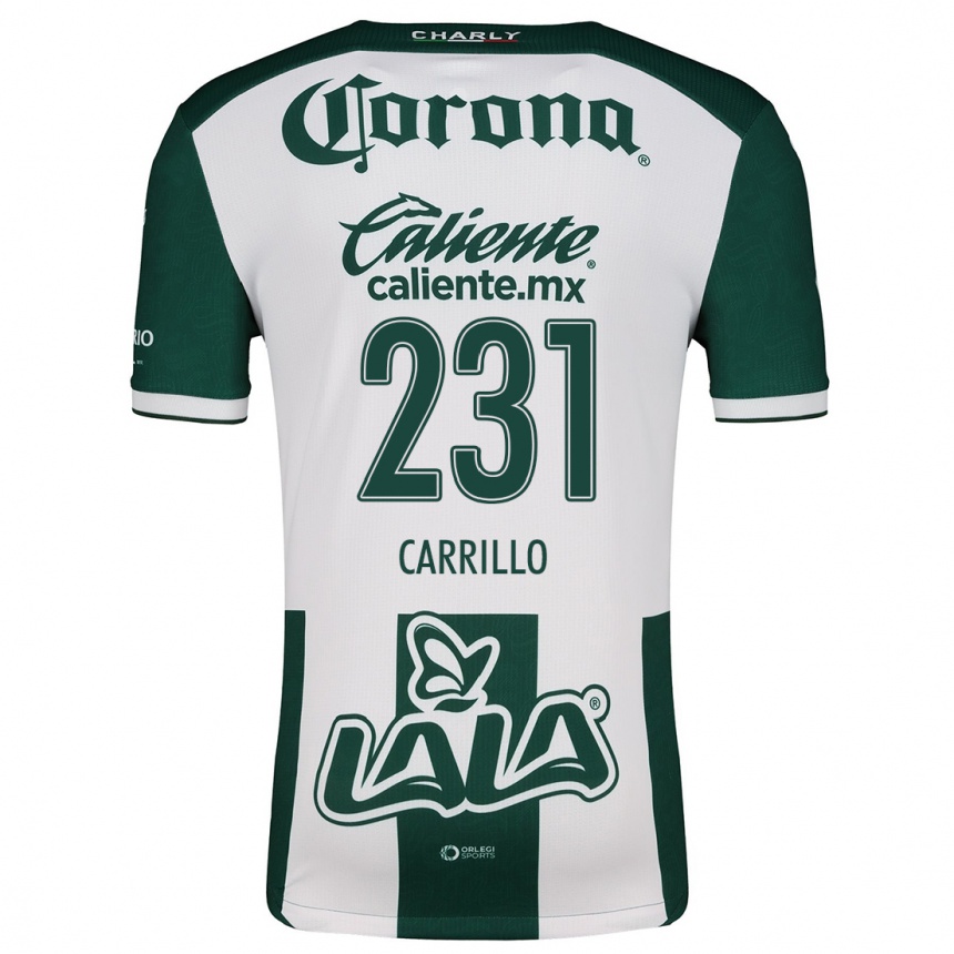 Kids Football Ángel Carrillo #231 Green White Home Jersey 2024/25 T-Shirt Canada