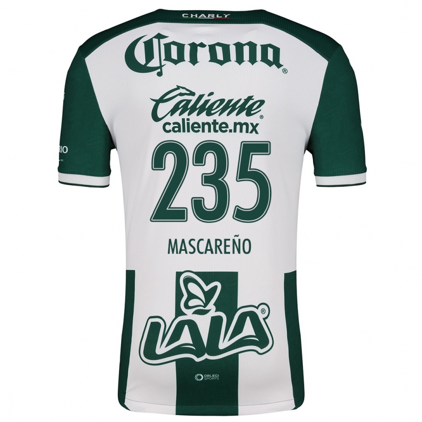 Kids Football Luis Mascareño #235 Green White Home Jersey 2024/25 T-Shirt Canada