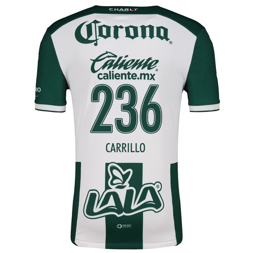 Kids Football Fernando Carrillo #236 Green White Home Jersey 2024/25 T-Shirt Canada