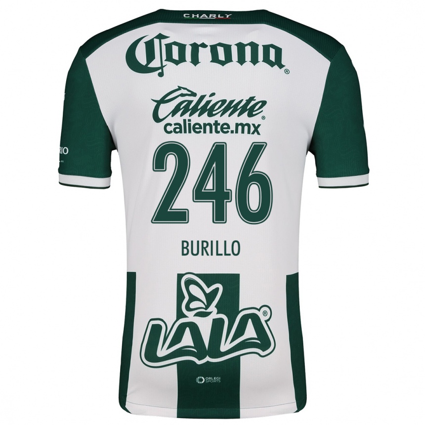 Kids Football Juan Burillo #246 Green White Home Jersey 2024/25 T-Shirt Canada