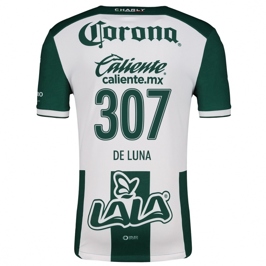 Kids Football Eduardo De Luna #307 Green White Home Jersey 2024/25 T-Shirt Canada