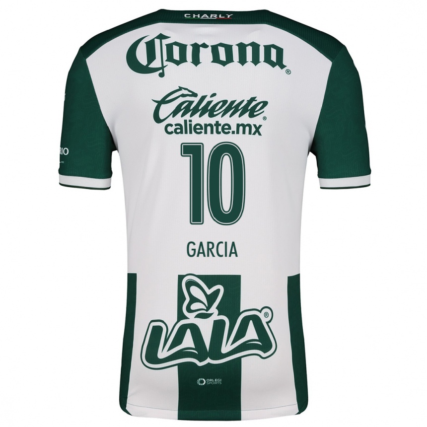 Kids Football Daniela García #10 Green White Home Jersey 2024/25 T-Shirt Canada