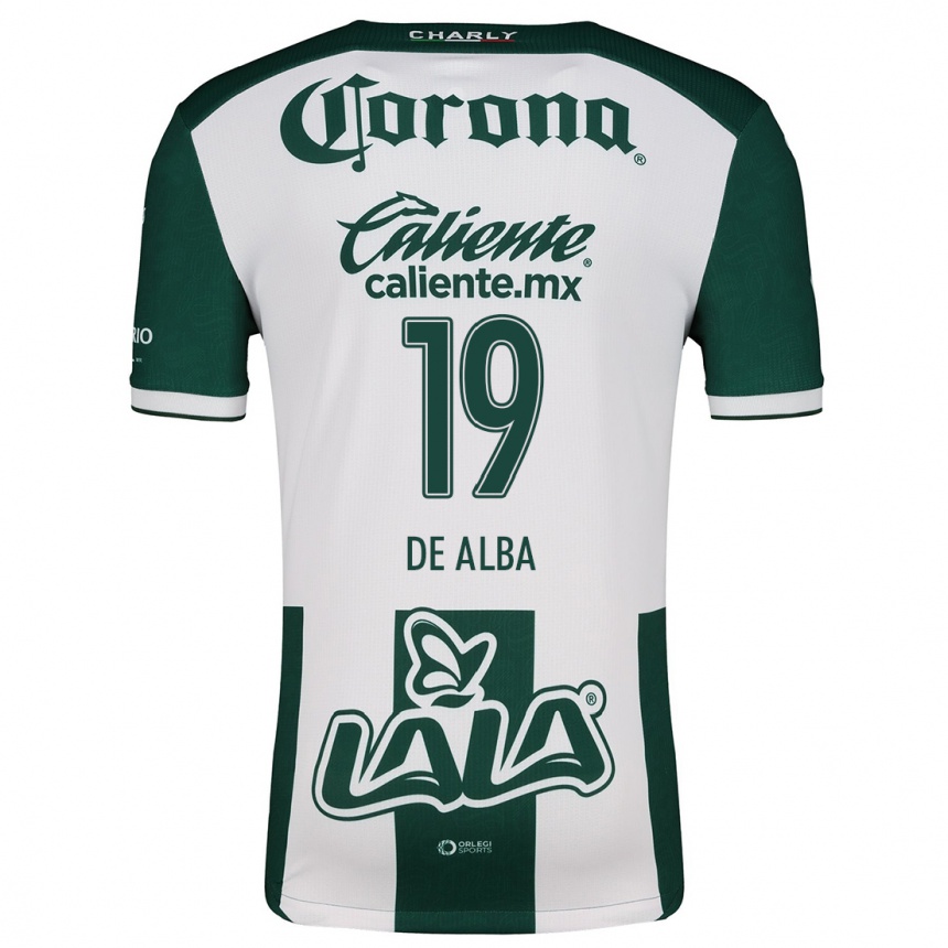 Kids Football Luisa De Alba #19 Green White Home Jersey 2024/25 T-Shirt Canada