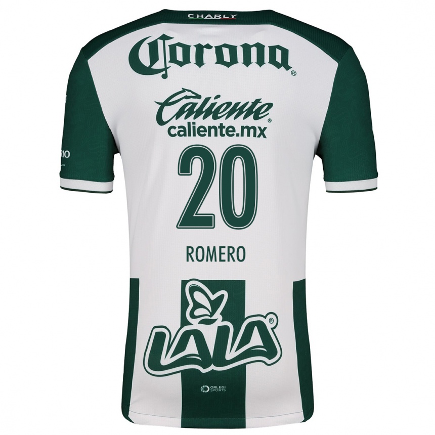 Kids Football Lia Romero #20 Green White Home Jersey 2024/25 T-Shirt Canada