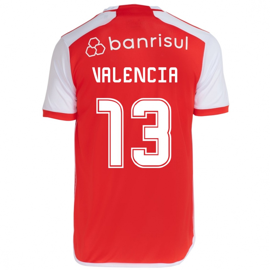 Enfant Football Maillot Enner Valencia #13 Rouge Blanc Tenues Domicile 2024/25 Canada