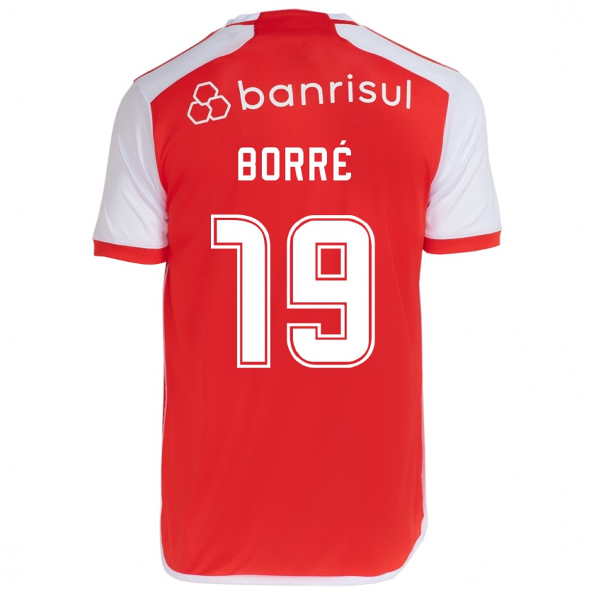 Enfant Football Maillot Rafael Borré #19 Rouge Blanc Tenues Domicile 2024/25 Canada