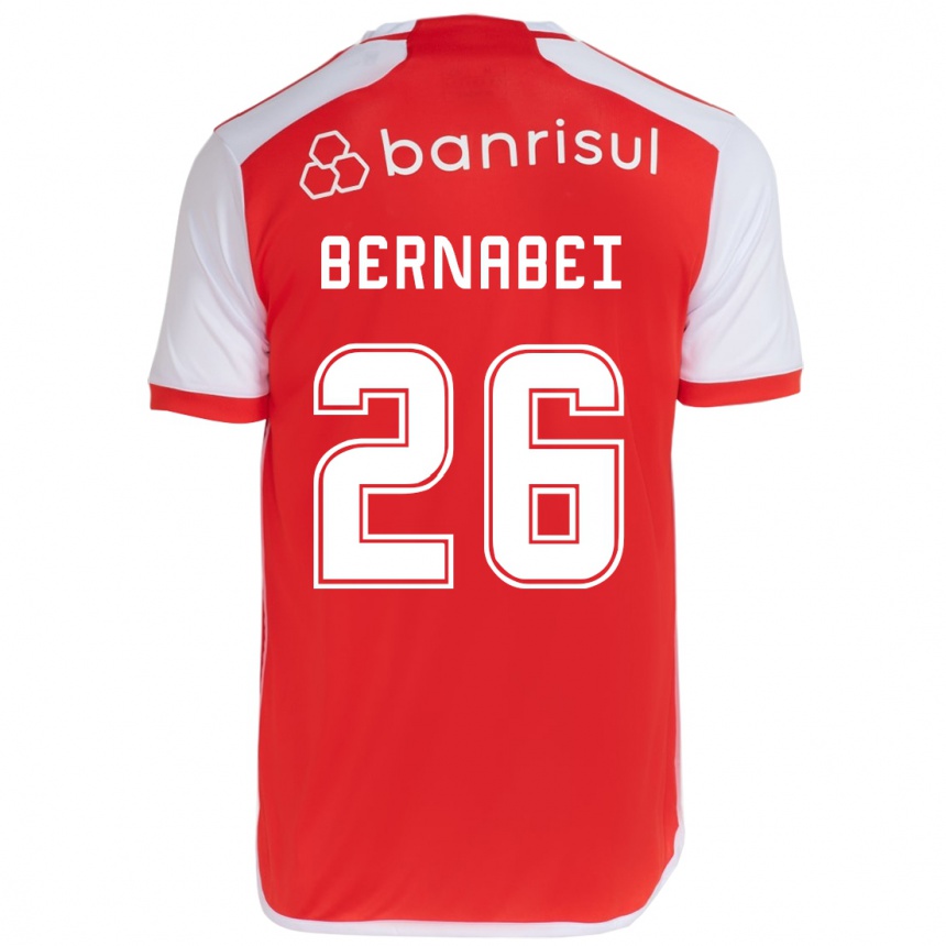 Enfant Football Maillot Alexandro Bernabéi #26 Rouge Blanc Tenues Domicile 2024/25 Canada