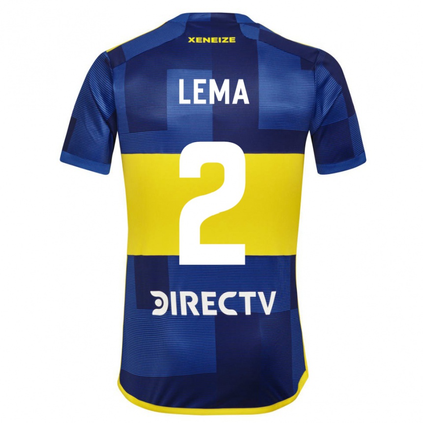 Enfant Football Maillot Cristian Lema #2 Bleu Jaune Tenues Domicile 2024/25 Canada