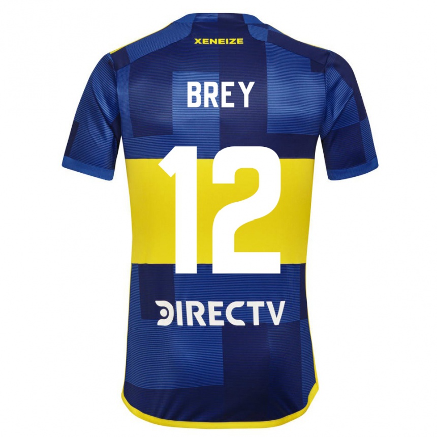 Enfant Football Maillot Leandro Brey #12 Bleu Jaune Tenues Domicile 2024/25 Canada