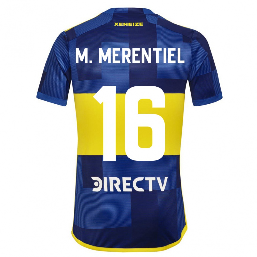 Enfant Football Maillot Miguel Merentiel #16 Bleu Jaune Tenues Domicile 2024/25 Canada