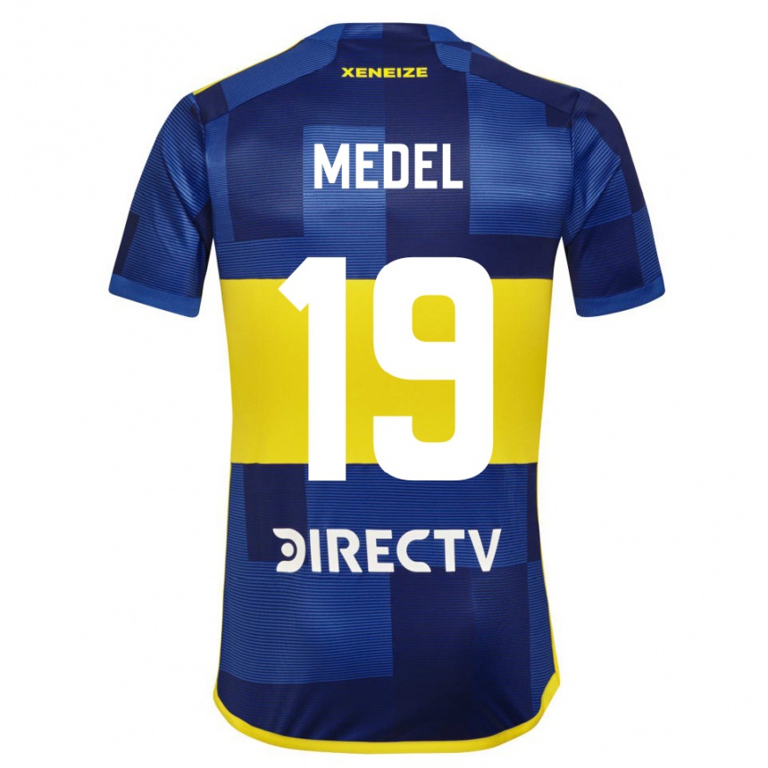 Kids Football Gary Medel #19 Blue Yellow Home Jersey 2024/25 T-Shirt Canada