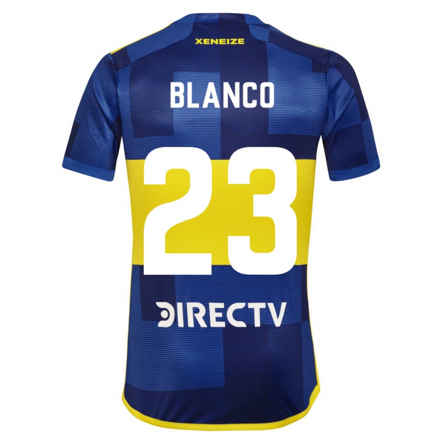 Kids Football Lautaro Blanco #23 Blue Yellow Home Jersey 2024/25 T-Shirt Canada