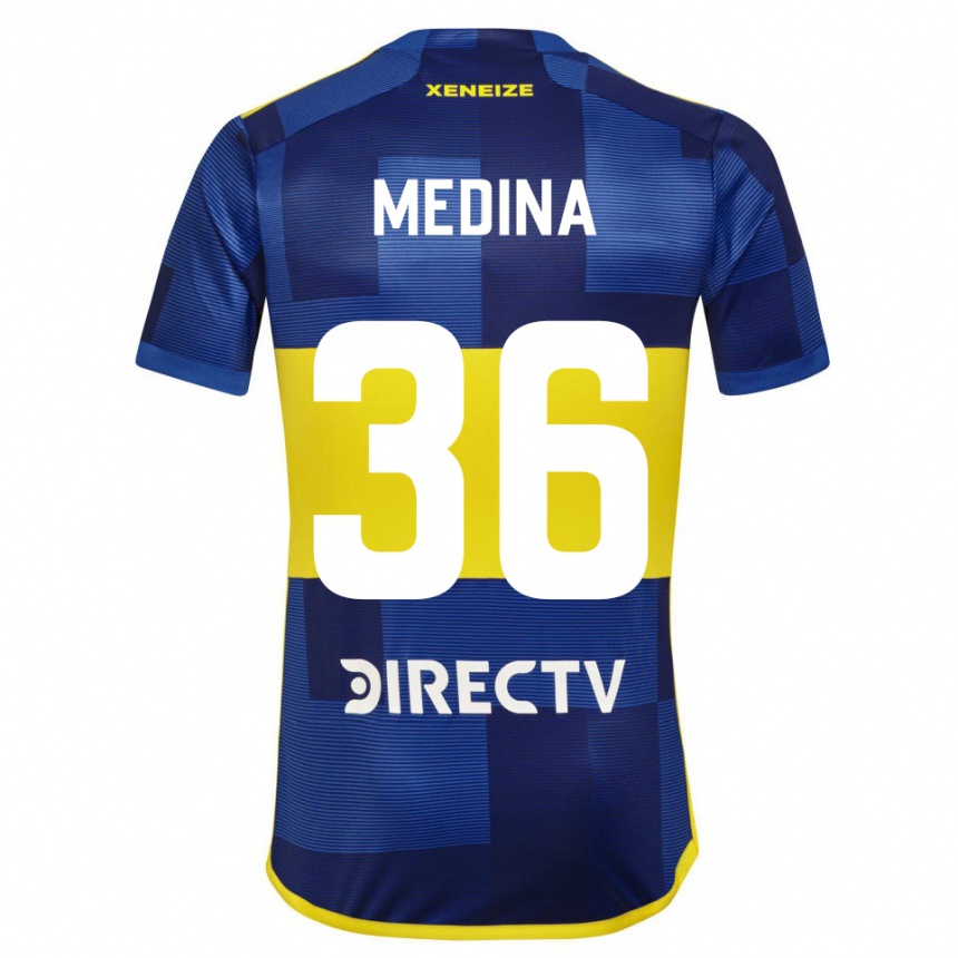 Enfant Football Maillot Cristian Medina #36 Bleu Jaune Tenues Domicile 2024/25 Canada