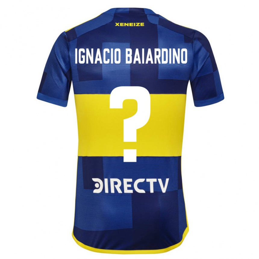 Enfant Football Maillot Juan Ignacio Baiardino #0 Bleu Jaune Tenues Domicile 2024/25 Canada