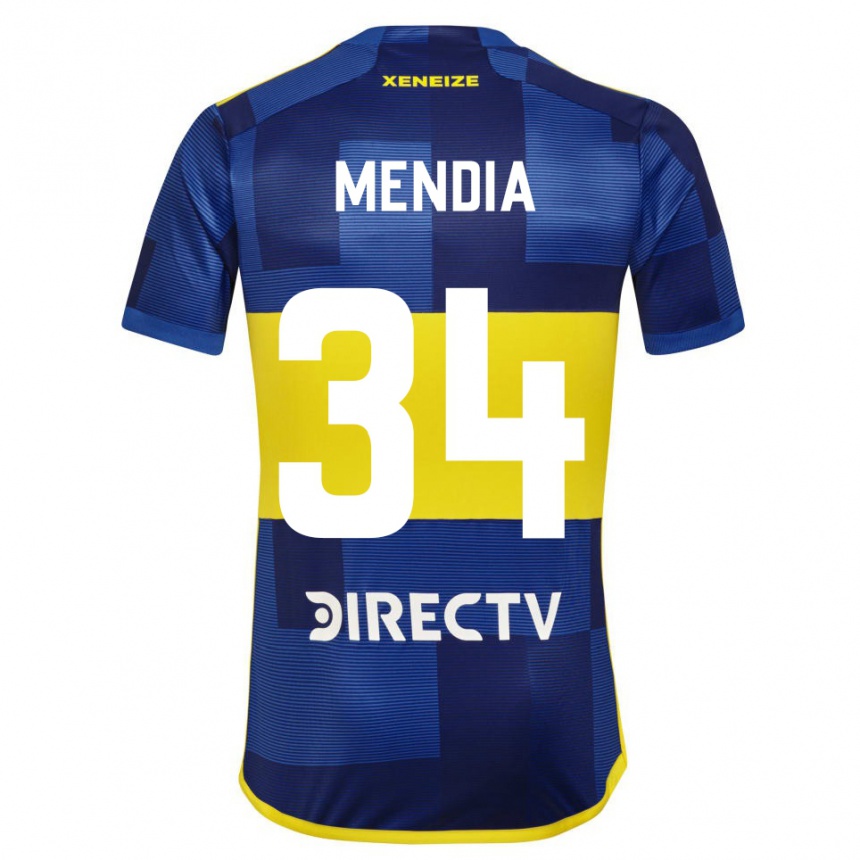 Enfant Football Maillot Mateo Mendia #34 Bleu Jaune Tenues Domicile 2024/25 Canada