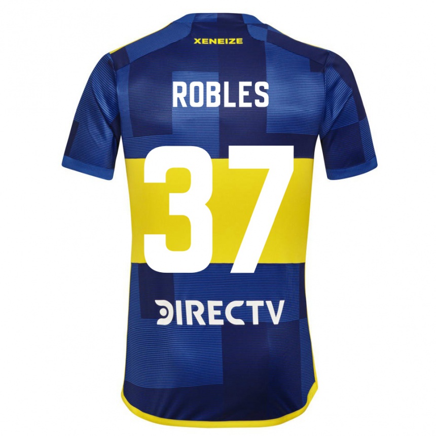 Enfant Football Maillot Sebastian Diaz Robles #37 Bleu Jaune Tenues Domicile 2024/25 Canada