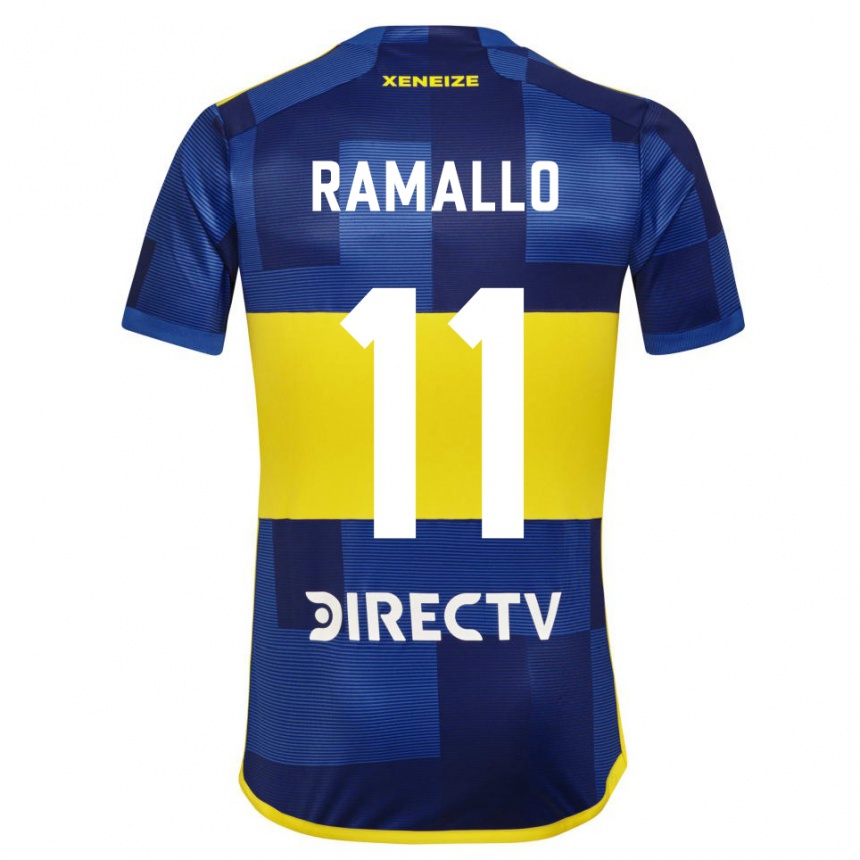 Kids Football Yael Ramallo #11 Blue Yellow Home Jersey 2024/25 T-Shirt Canada