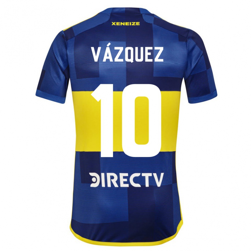 Kids Football Lucas Vázquez #10 Blue Yellow Home Jersey 2024/25 T-Shirt Canada