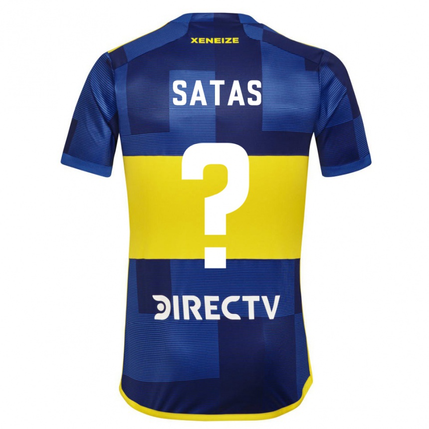 Kids Football Matías Satas #0 Blue Yellow Home Jersey 2024/25 T-Shirt Canada