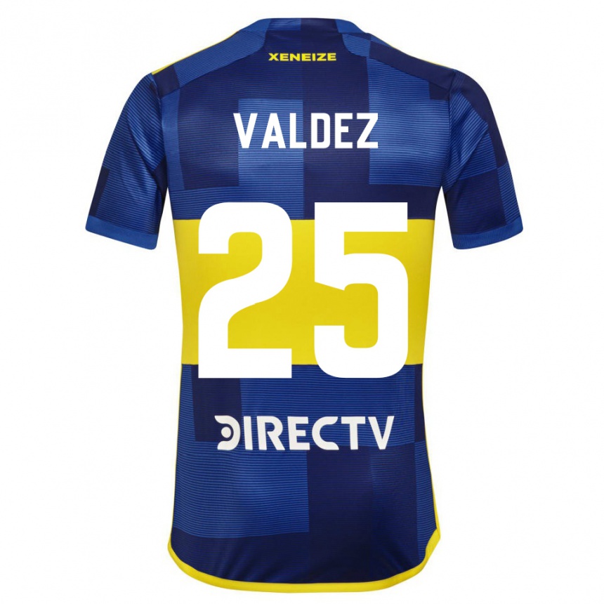 Kids Football Bruno Valdez #25 Blue Yellow Home Jersey 2024/25 T-Shirt Canada