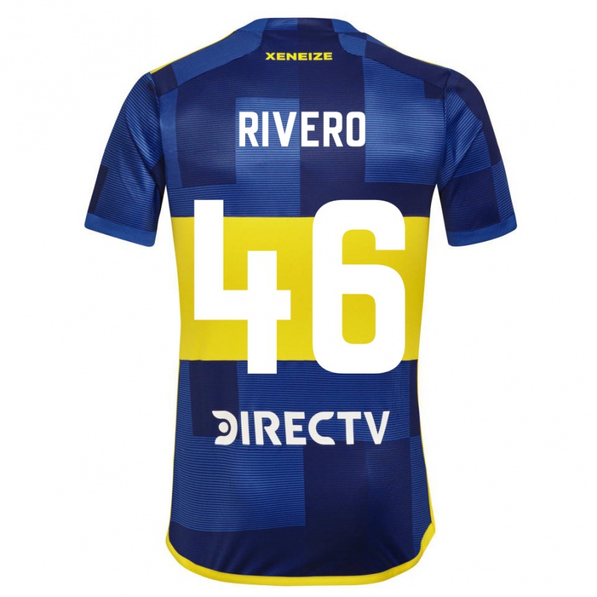 Kids Football Simon Rivero #46 Blue Yellow Home Jersey 2024/25 T-Shirt Canada