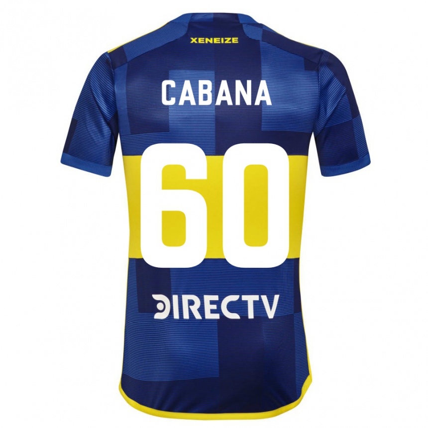 Kids Football Juan Pablo Cabaña #60 Blue Yellow Home Jersey 2024/25 T-Shirt Canada