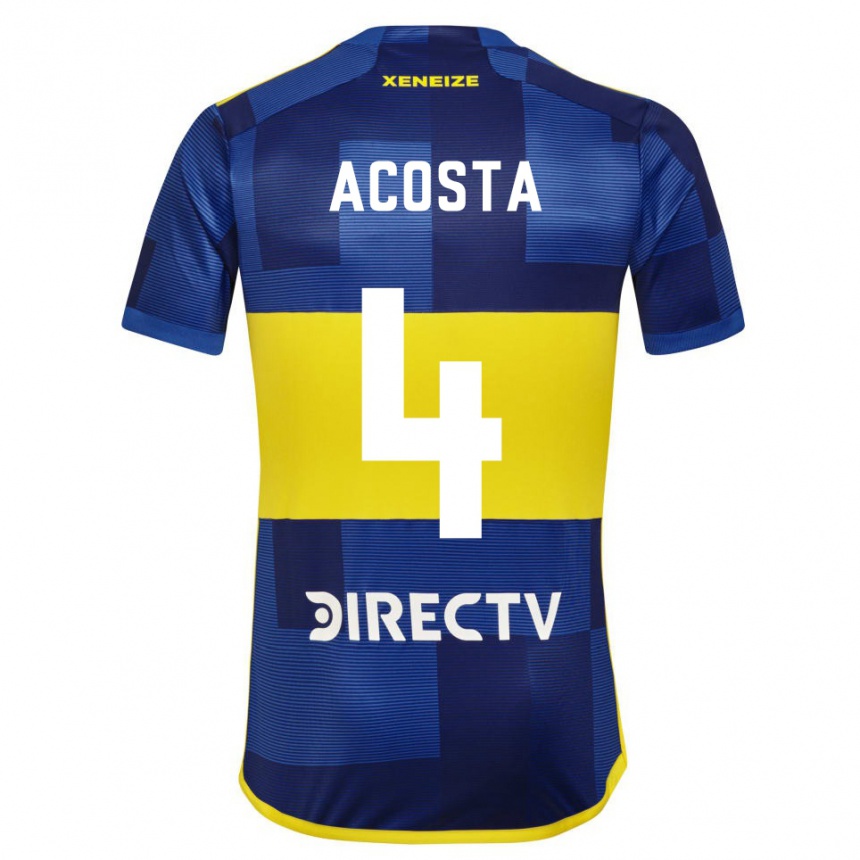 Enfant Football Maillot Natan Acosta #4 Bleu Jaune Tenues Domicile 2024/25 Canada