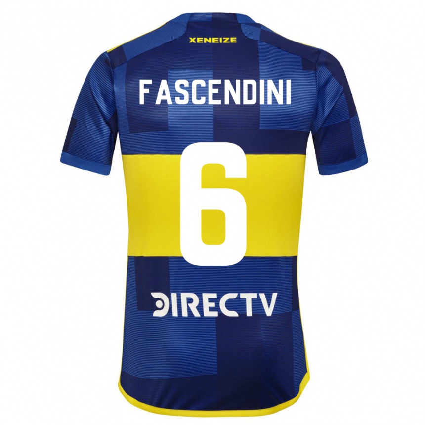 Enfant Football Maillot Valentin Fascendini #6 Bleu Jaune Tenues Domicile 2024/25 Canada