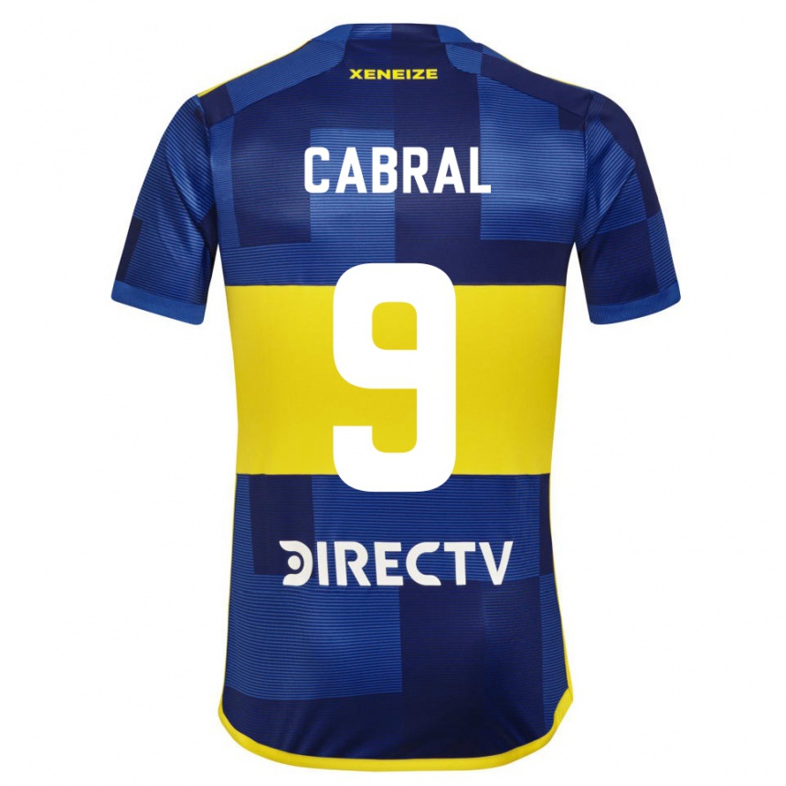 Kids Football Bruno Cabral #9 Blue Yellow Home Jersey 2024/25 T-Shirt Canada