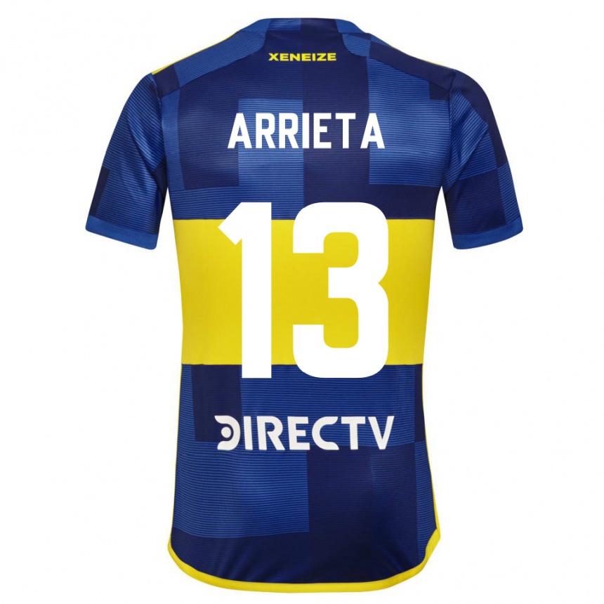 Kids Football Thomas Arrieta #13 Blue Yellow Home Jersey 2024/25 T-Shirt Canada