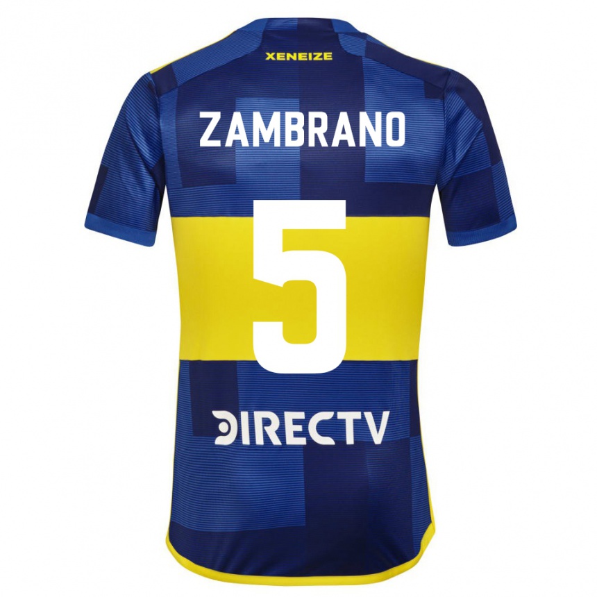 Enfant Football Maillot Carlos Zambrano #5 Bleu Jaune Tenues Domicile 2024/25 Canada