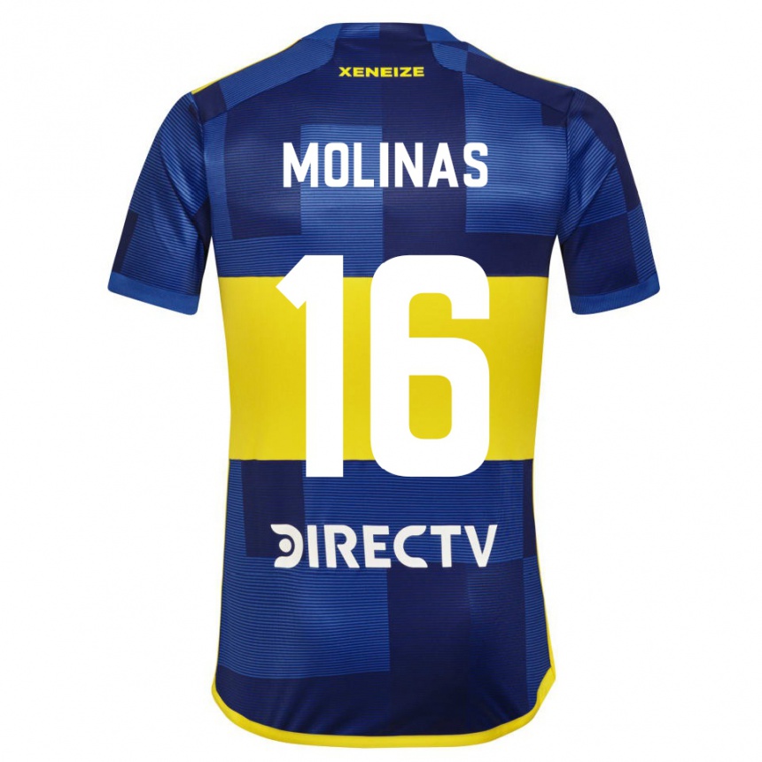 Enfant Football Maillot Aaron Molinas #16 Bleu Jaune Tenues Domicile 2024/25 Canada