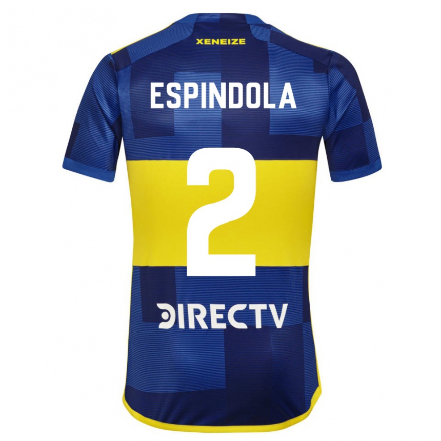 Enfant Football Maillot Noelia Espindola #2 Bleu Jaune Tenues Domicile 2024/25 Canada