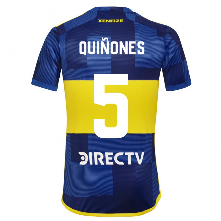 Enfant Football Maillot Florencia Quiñones #5 Bleu Jaune Tenues Domicile 2024/25 Canada