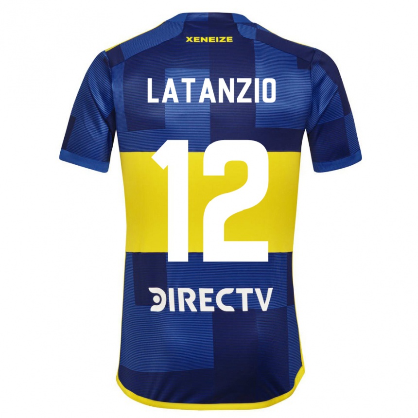 Kids Football Florencia Latanzio #12 Blue Yellow Home Jersey 2024/25 T-Shirt Canada