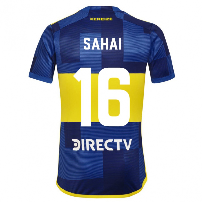 Kids Football Veer Sahai #16 Blue Yellow Home Jersey 2024/25 T-Shirt Canada