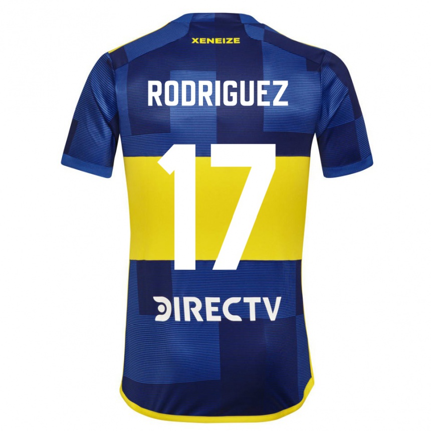 Enfant Football Maillot Fanny Rodriguez #17 Bleu Jaune Tenues Domicile 2024/25 Canada