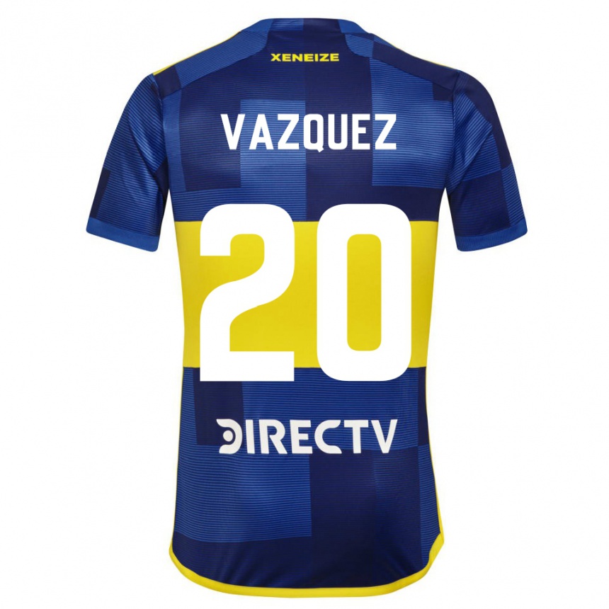 Enfant Football Maillot Constanza Vazquez #20 Bleu Jaune Tenues Domicile 2024/25 Canada