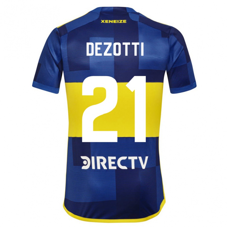 Enfant Football Maillot Martina Dezotti #21 Bleu Jaune Tenues Domicile 2024/25 Canada