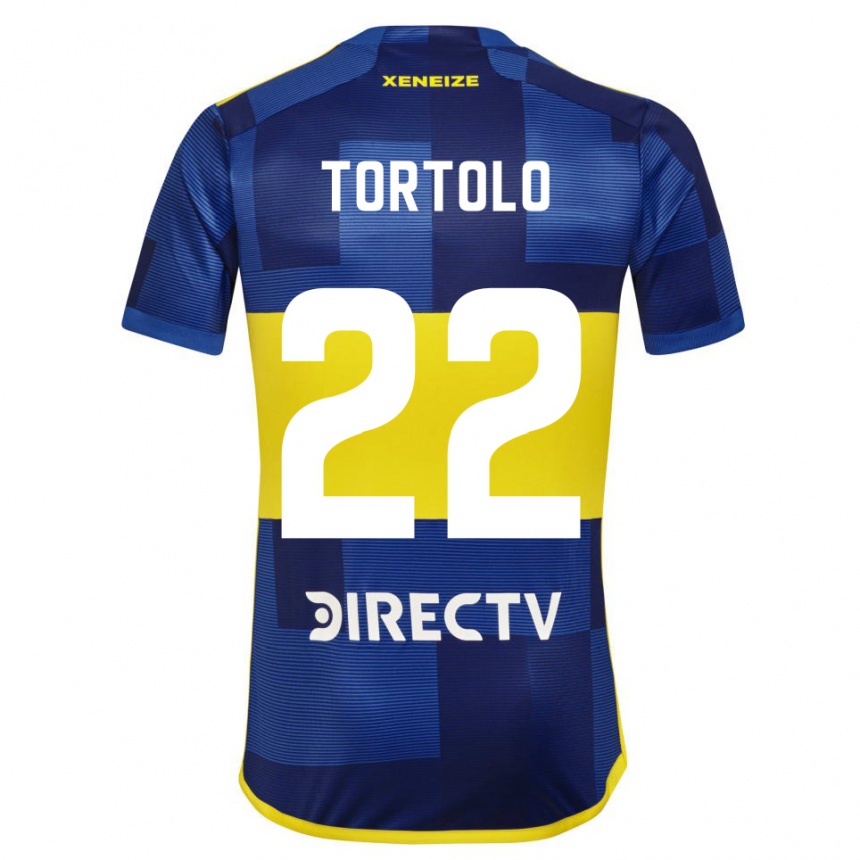 Enfant Football Maillot Dulce Tortolo #22 Bleu Jaune Tenues Domicile 2024/25 Canada